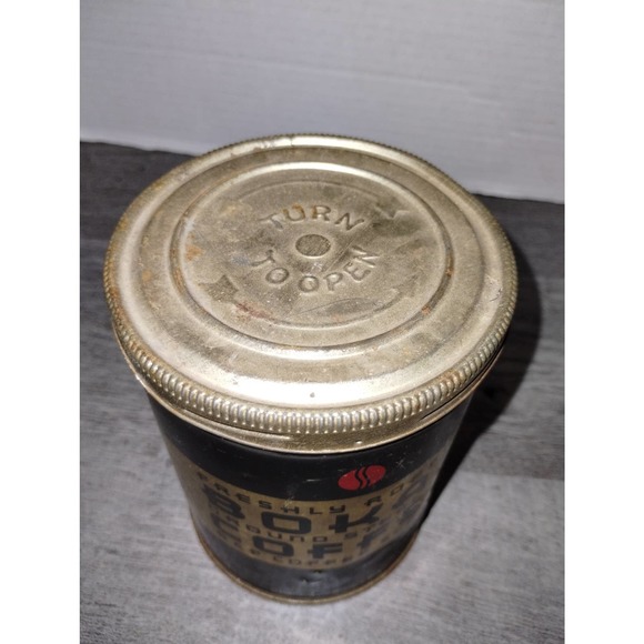 Vintage 1920`s Bokar Coffee Supreme 1 lb. Tin Can - Picture 5 of 7